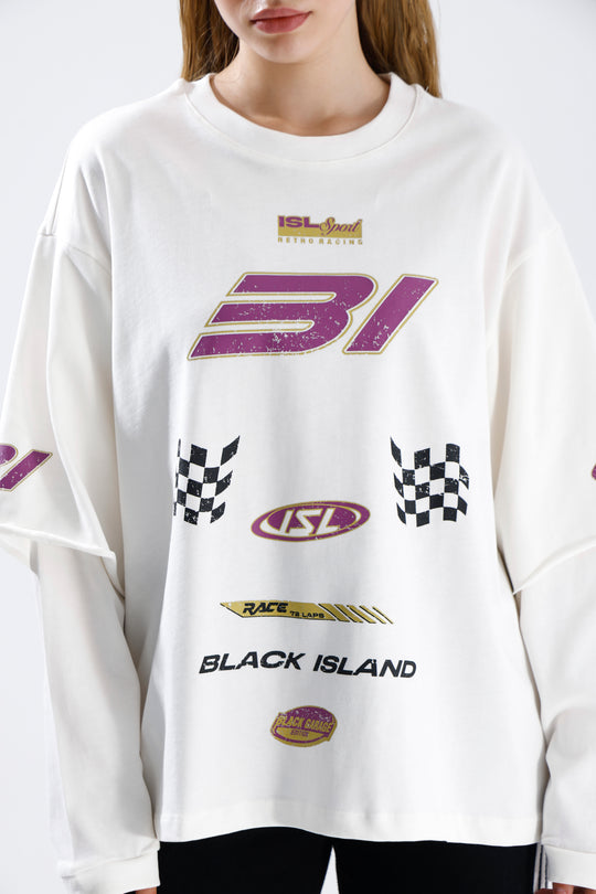 Routines Racer Longsleeves Shirt - White 1917 - ROUTINES