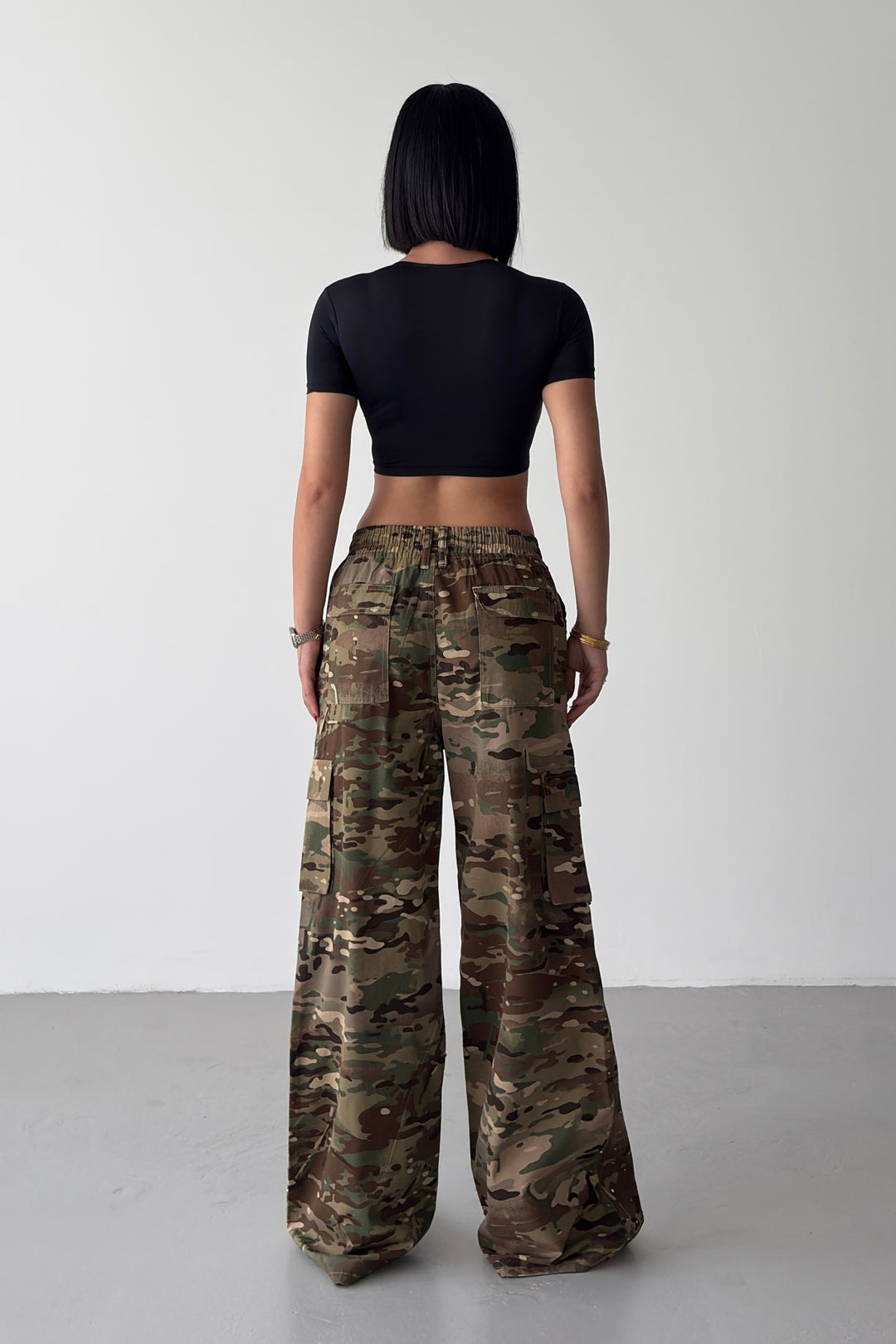 Routines Rhinestone Camouflage Cargo Pants 1429