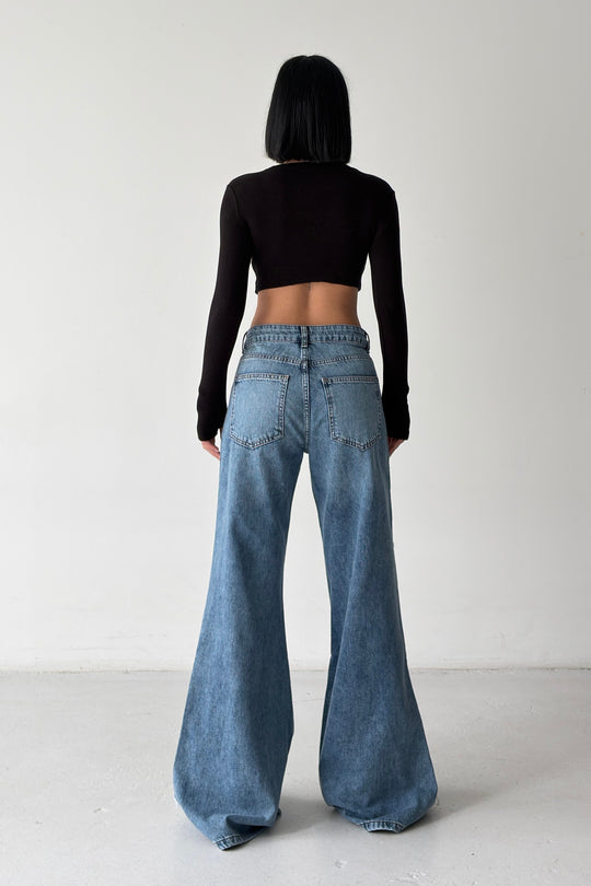 Routines Ripped Detail Flared Jeans 1913 Jeans Routines Fashion