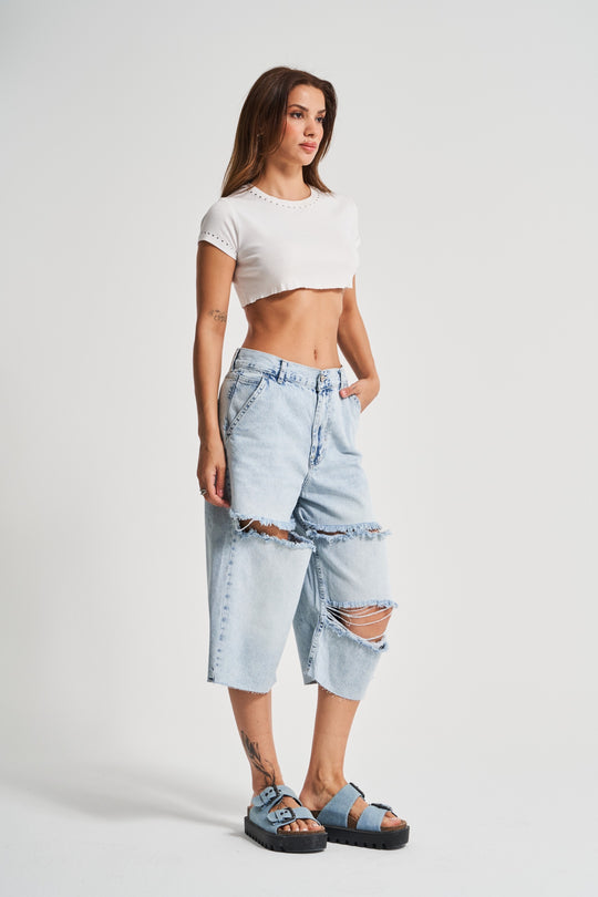Routines Ripped Loose Jorts - Blue 3331 - ROUTINES