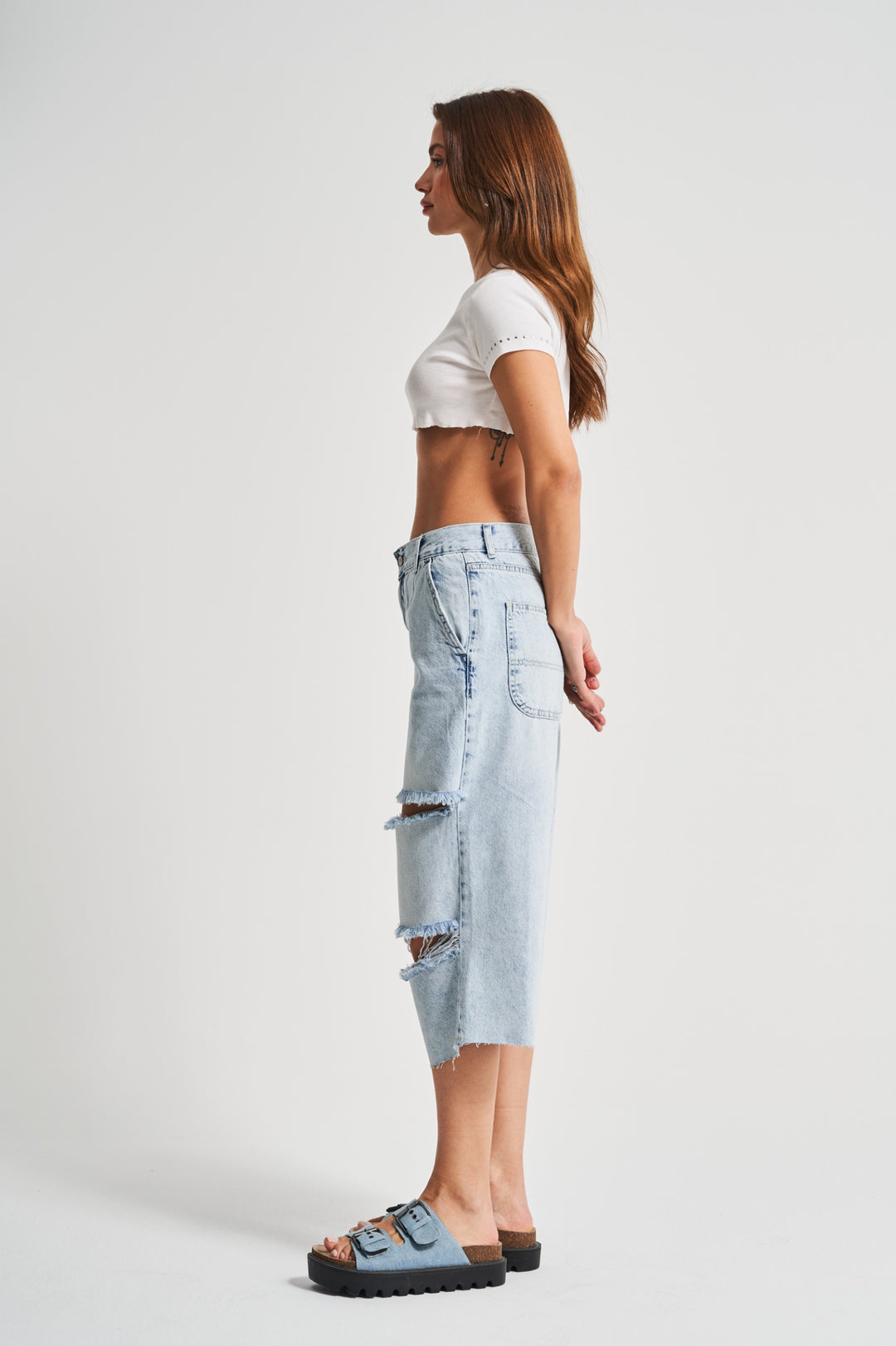 Routines Ripped Loose Jorts - Blue 3331 - ROUTINES