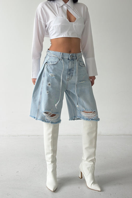Routines Ripped Overlay Waist Jorts 1207-15 - ROUTINES