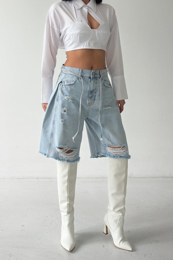 Routines Ripped Overlay Waist Jorts 1207-15 - ROUTINES