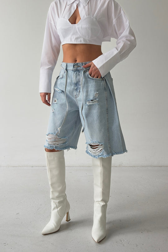 Routines Ripped Overlay Waist Jorts 1207-15 - ROUTINES