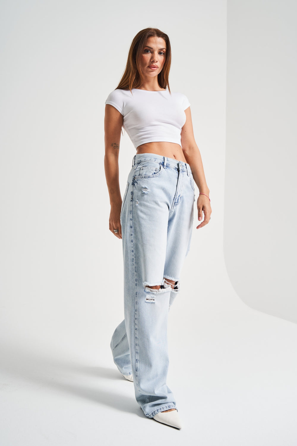 Routines Ripped Straight Leg Jeans 3750 Jeans Routines Fashion