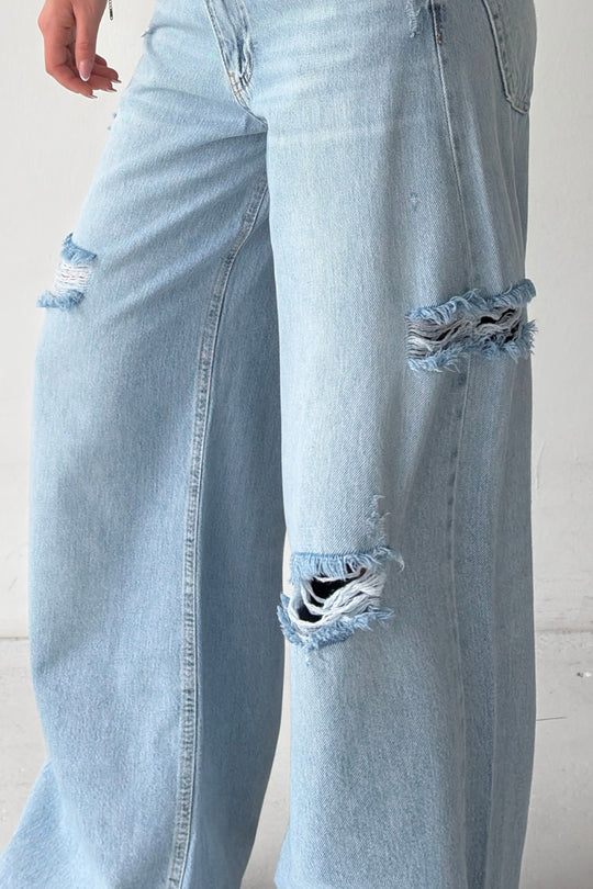 Routines Ripped Wide Leg Jeans 5037 - ROUTINES