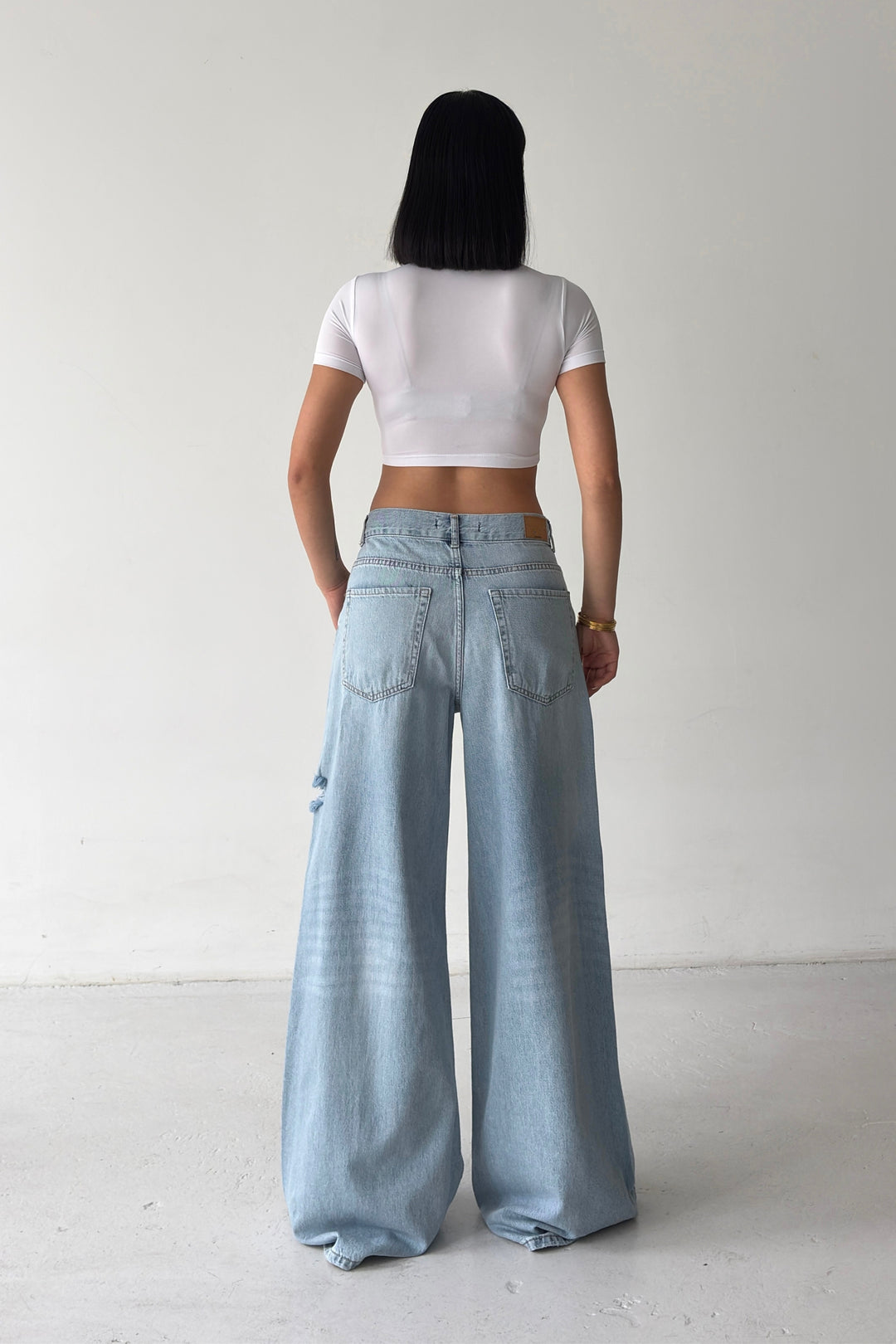 Routines Ripped Wide Leg Jeans 5037 - ROUTINES