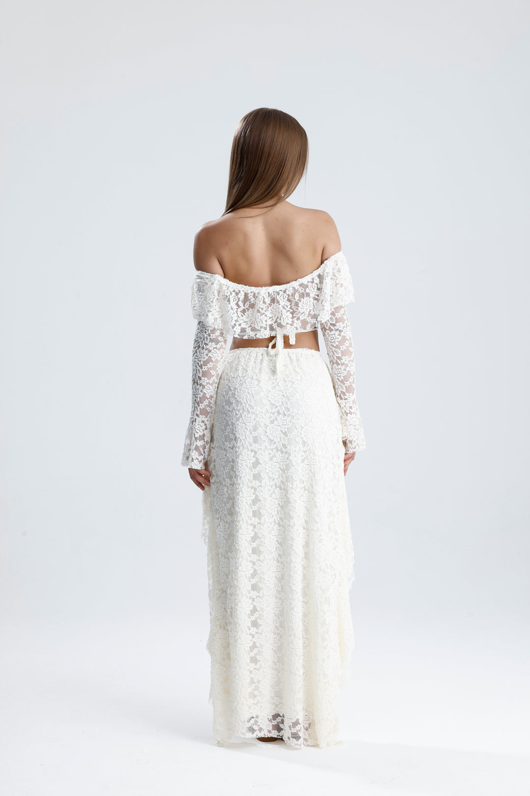 Routines Ruffle Lace Two Piece Skirt Set 3074 - ROUTINES