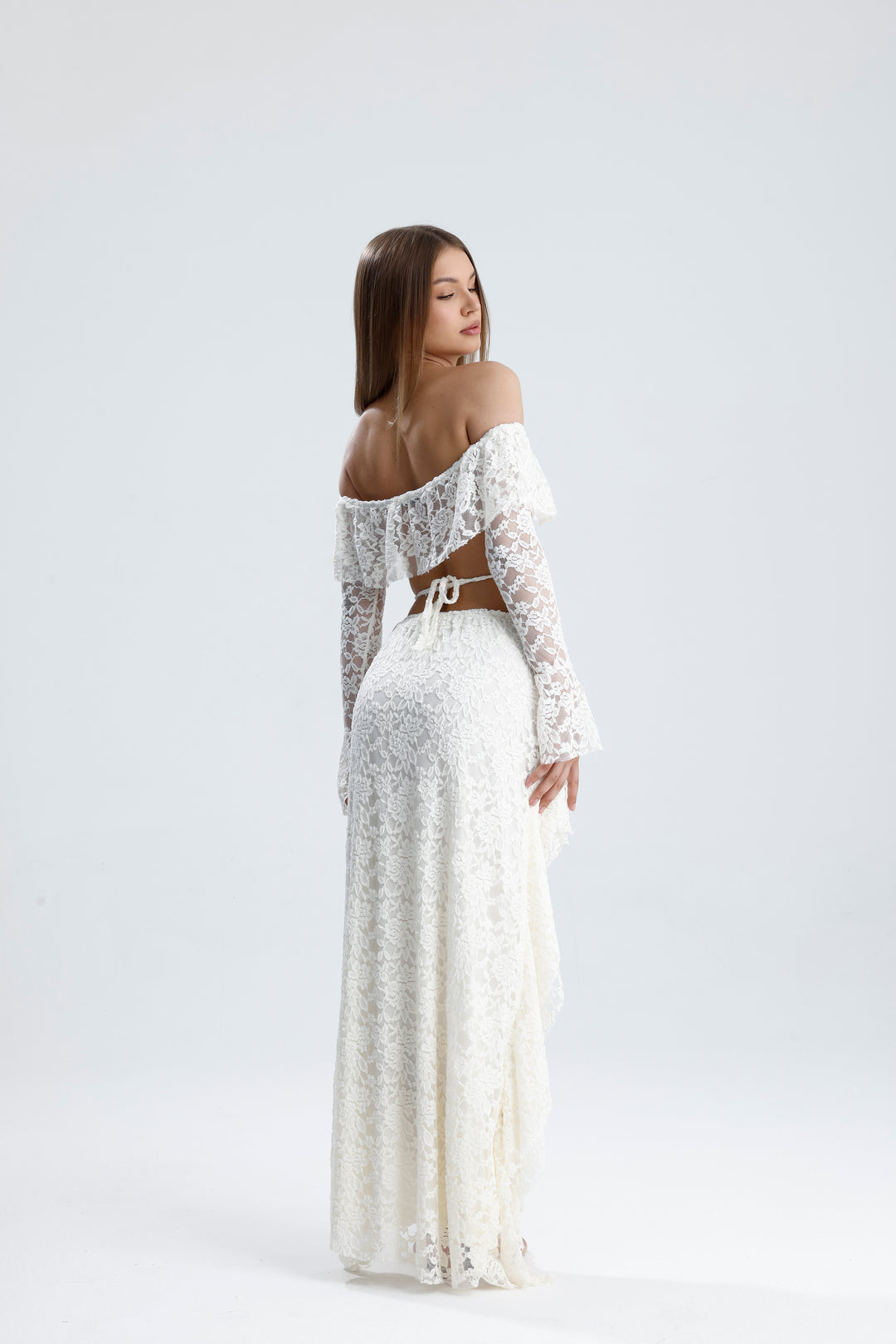 Routines Ruffle Lace Two Piece Skirt Set 3074 - ROUTINES