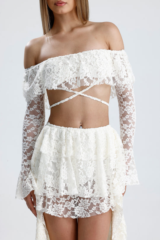 Routines Ruffle Lace Two Piece Skirt Set 3074 - ROUTINES