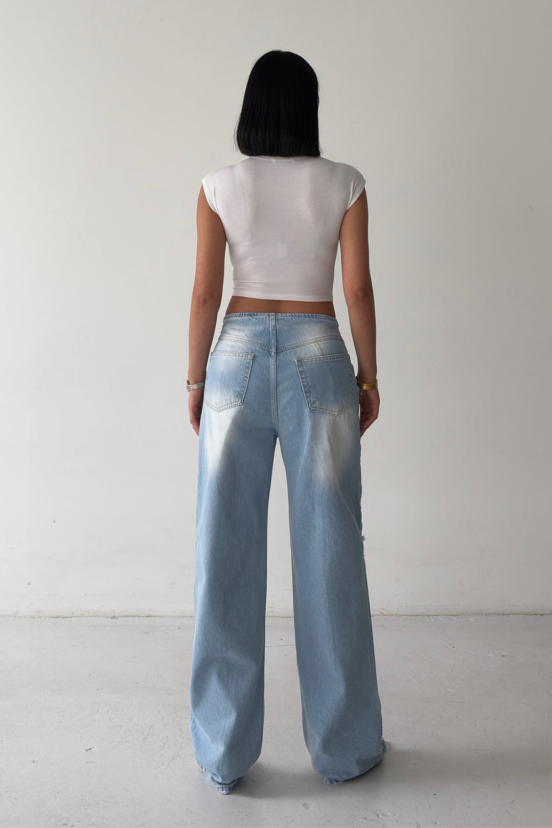 Routines Seam Detail Ripped Jeans D-391 - ROUTINES