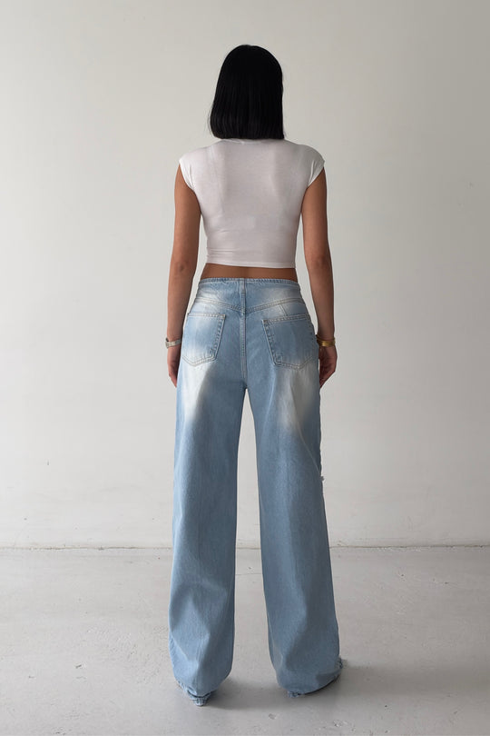 Routines Seam Detail Ripped Jeans D-391 - ROUTINES