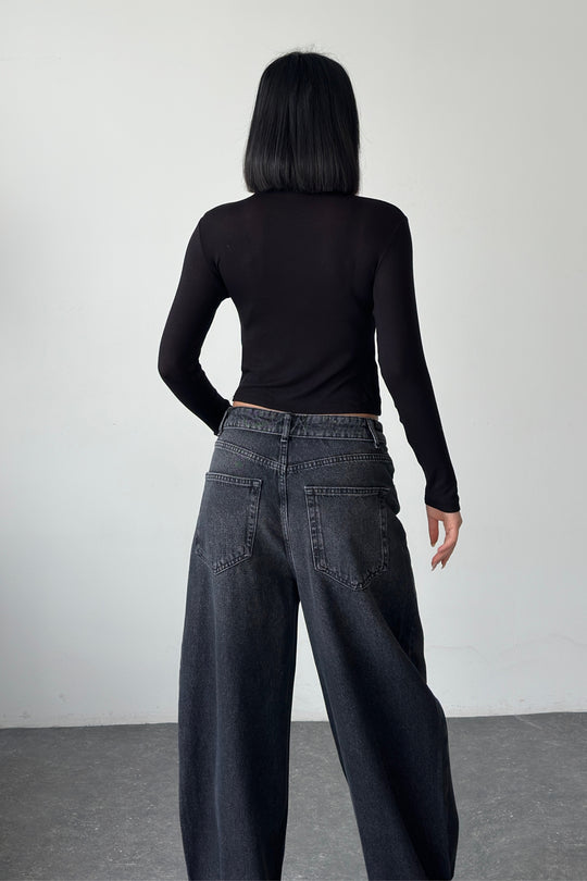 Routines See through Longsleeve Top - Black 4719