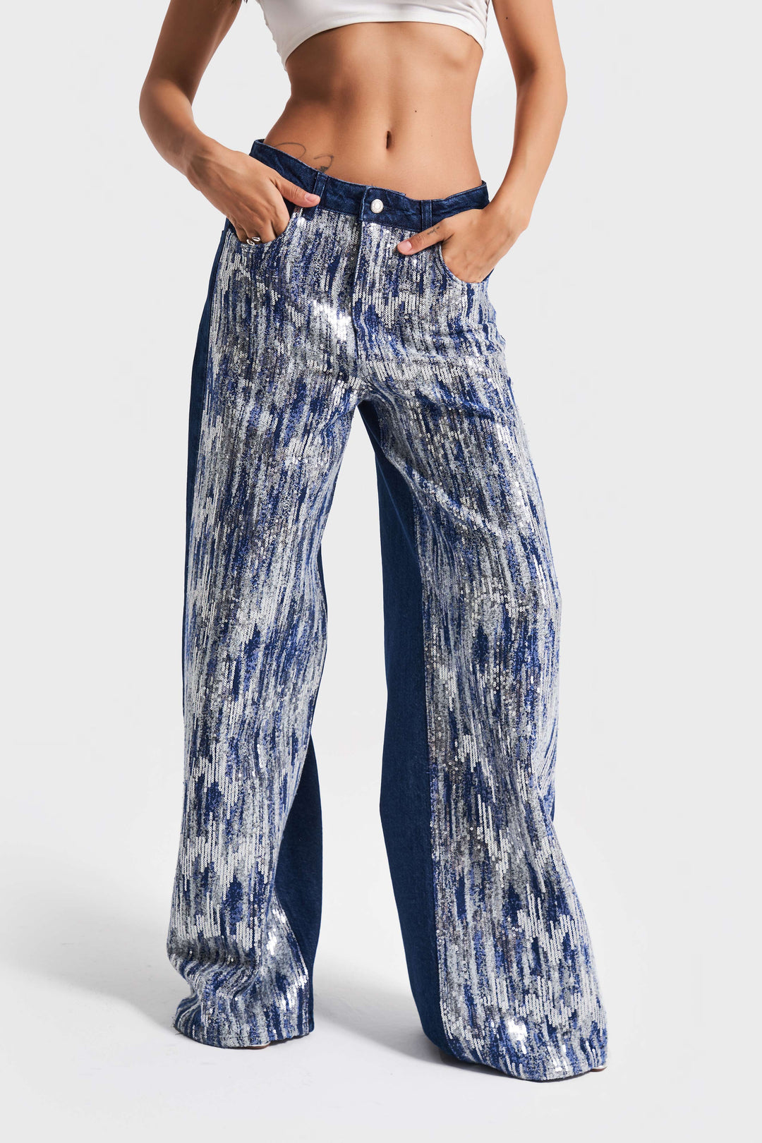 Routines Sequin Embellished Jeans 4216 Jeans Routines Fashion