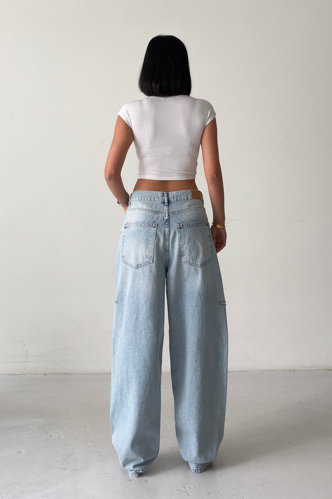 Routines Side-cut Skater Baggy Jeans - Light Blue 3144 - ROUTINES