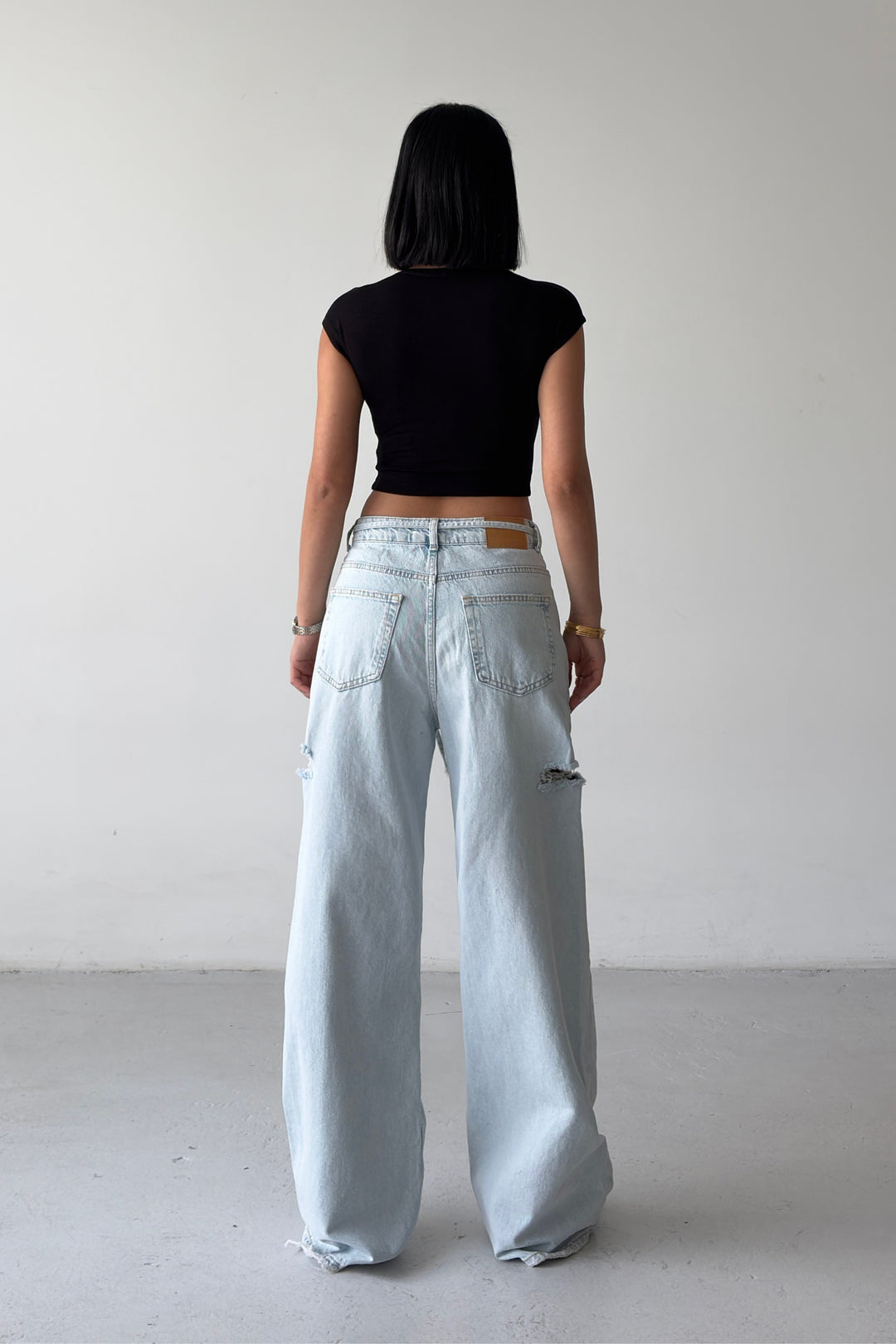 Routines Side-cut Straight Jeans - Light Blue 3804 - ROUTINES