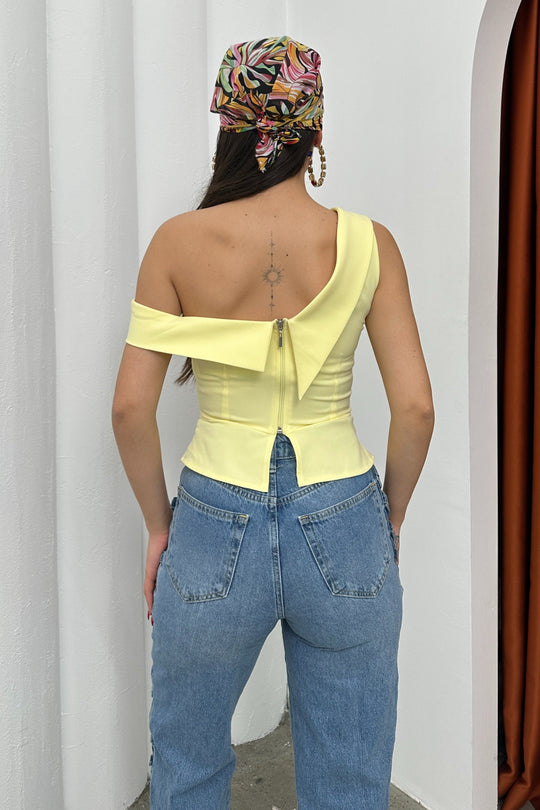 Routines Off Shoulder Top - Yellow 4676 - ROUTINES
