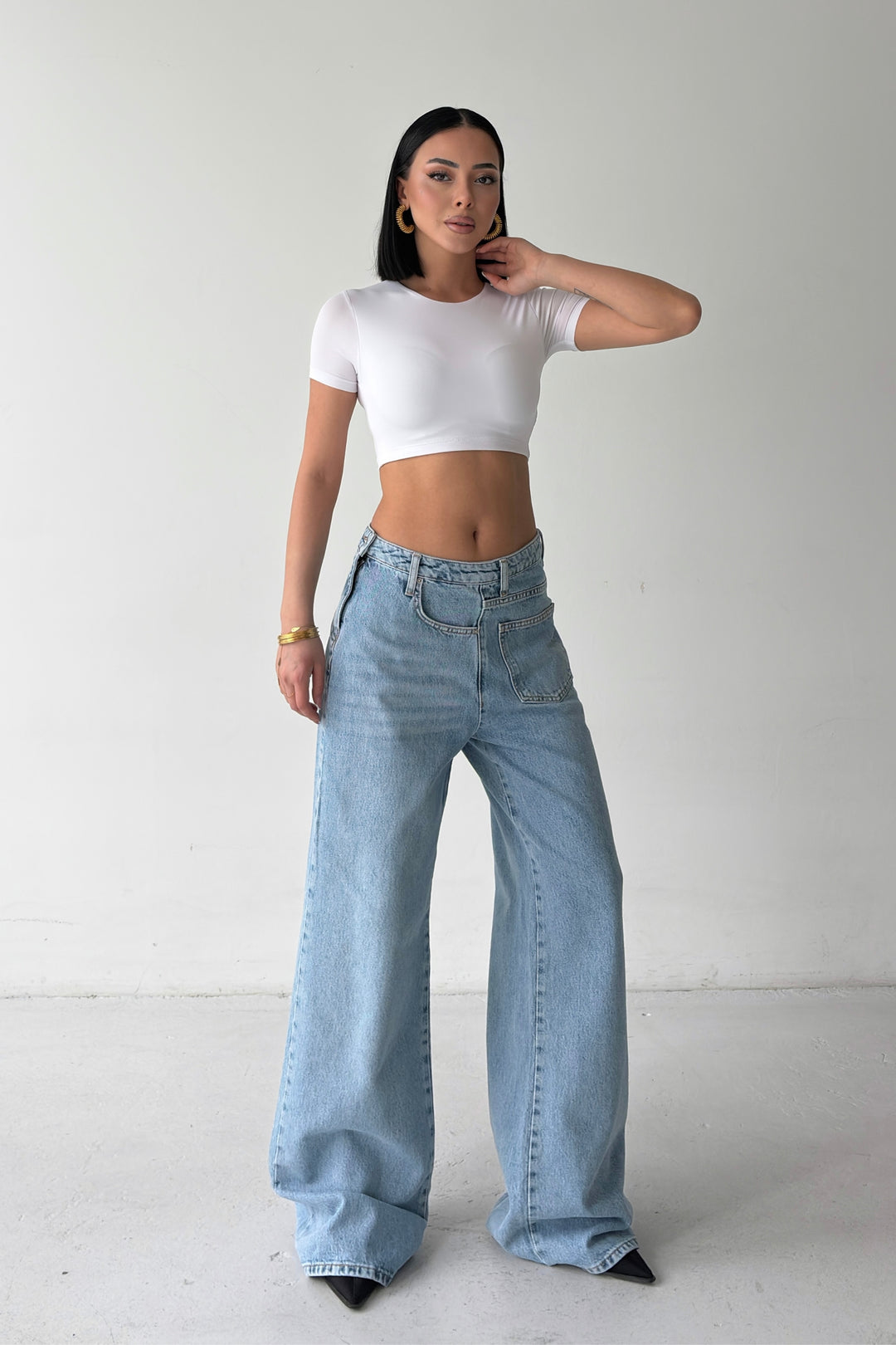 Routines Side Waist Detail Jeans 2351-1 - ROUTINES