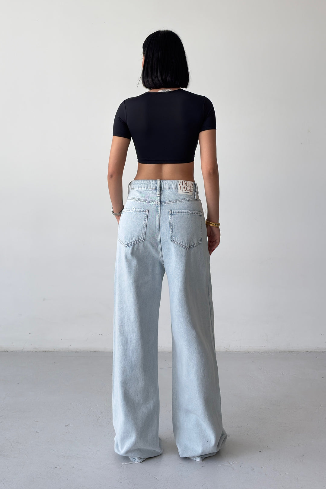 Routines Stitched Double Waist Jeans 1795-1 - ROUTINES