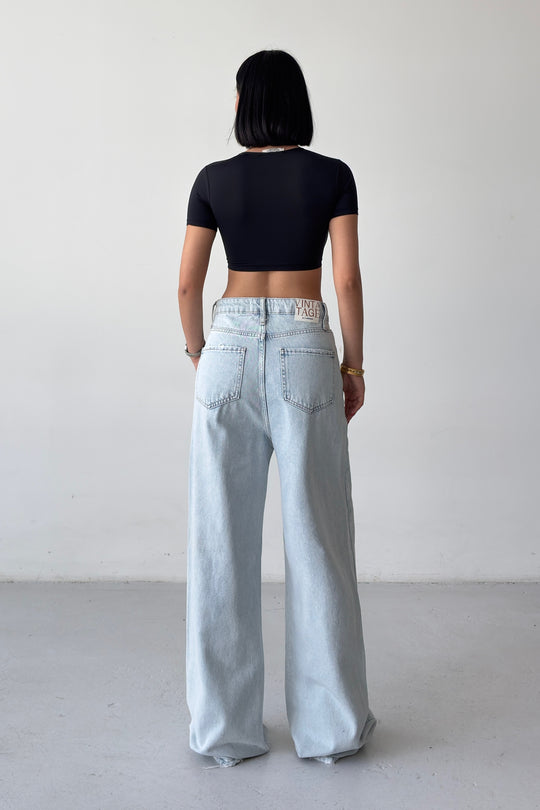 Routines Stitched Double Waist Jeans 1795-1 - ROUTINES