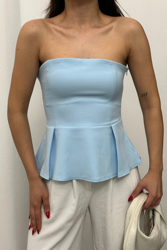 Routines Strapless Top - Baby Blue 52215028 - ROUTINES
