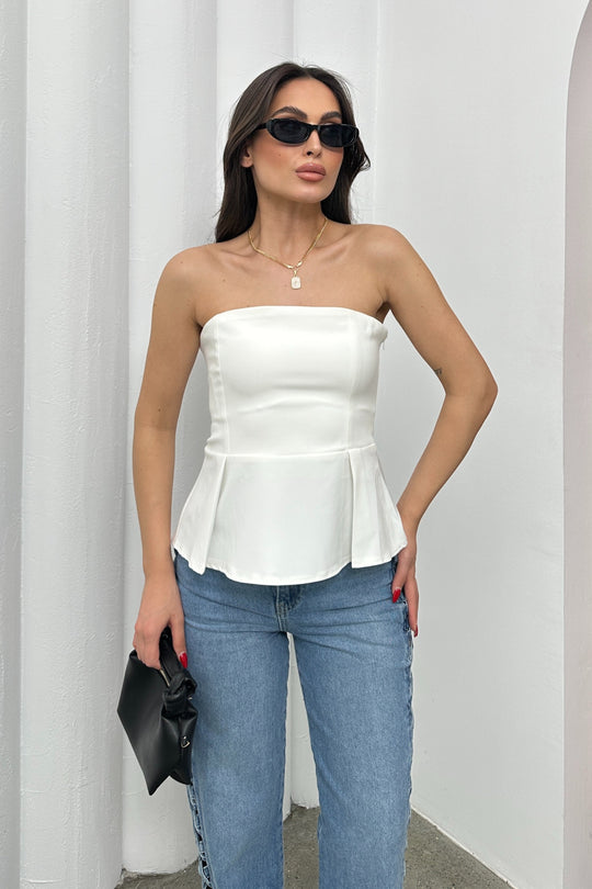 Routines Strapless Top - White 52215028 - ROUTINES
