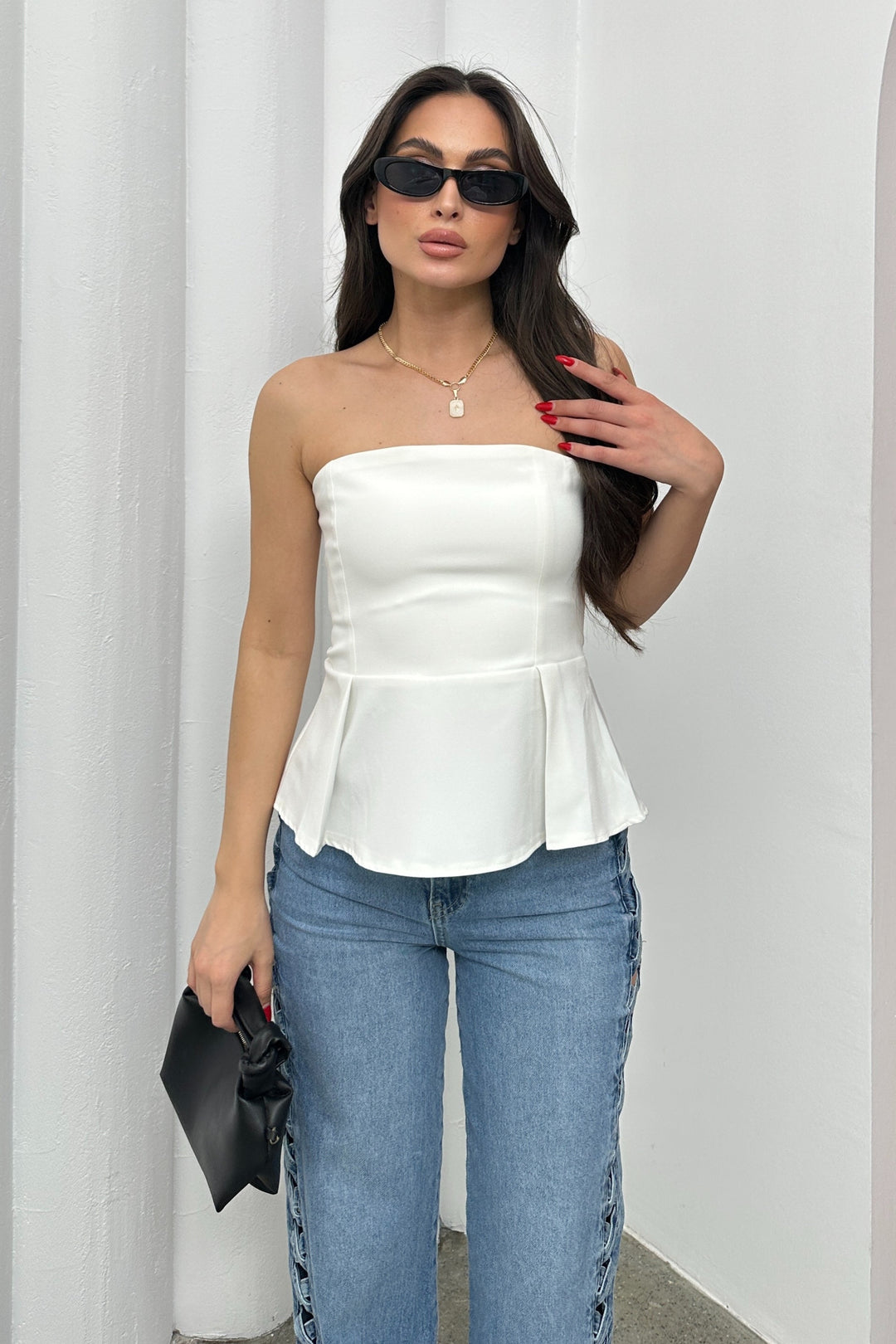 Routines Strapless Top - White 52215028 - ROUTINES