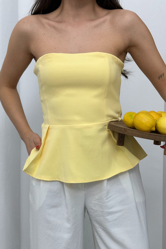 Routines Strapless Top - Yellow 52215028 - ROUTINES