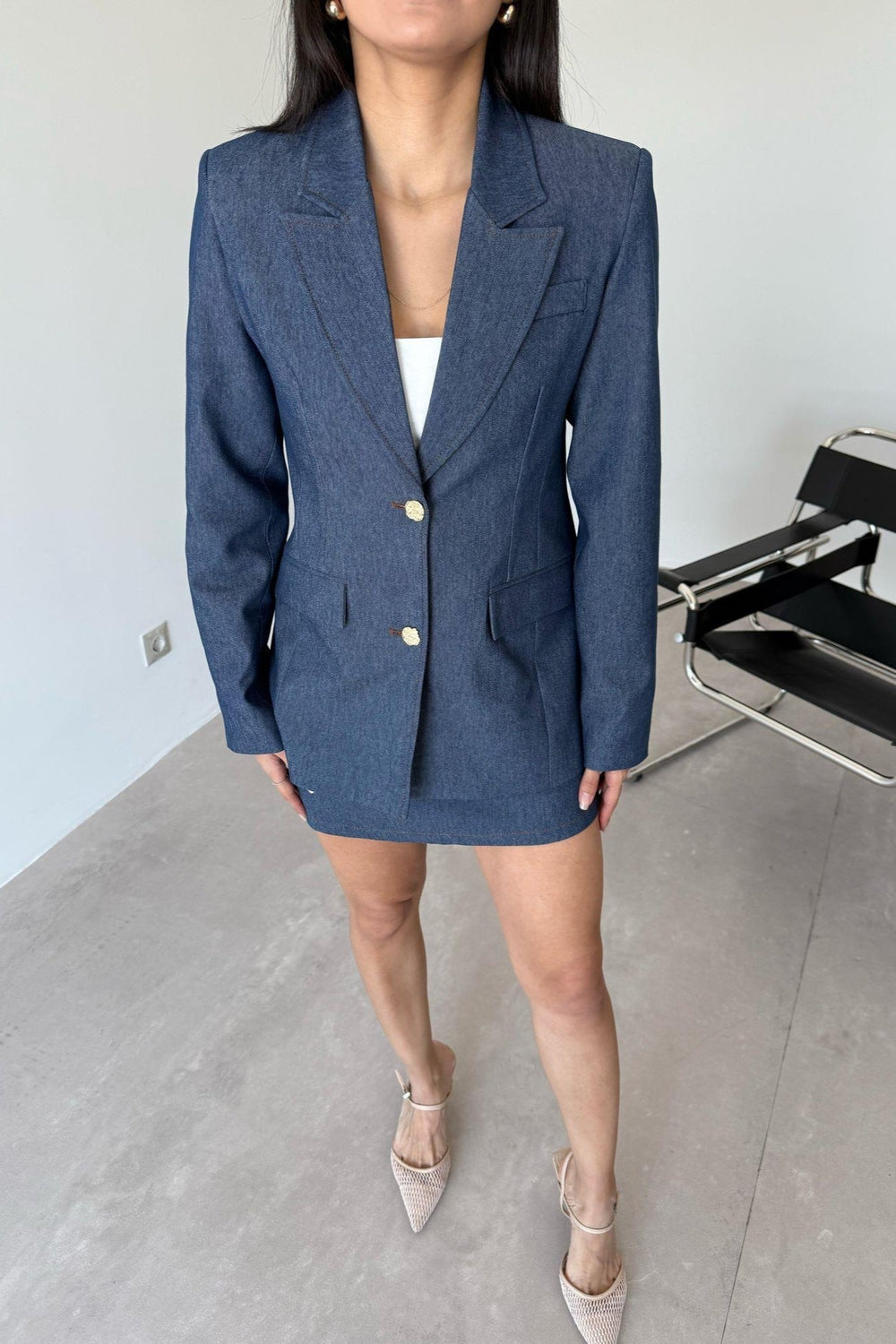 Routines Stretch Blazer Two Piece Denim Set 902121 - ROUTINES