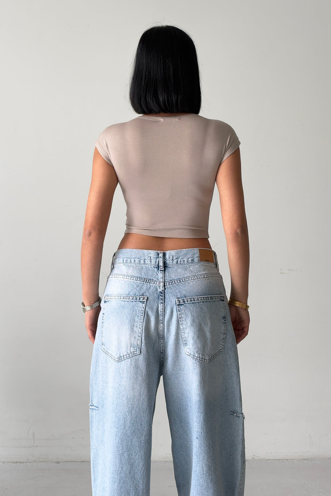 Routines Stretch Crop Top - Beige 4011 - ROUTINES