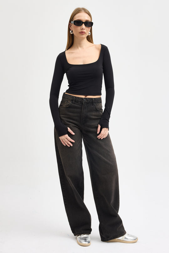 Routines Stretch Crop Top - Black 10133 - ROUTINES