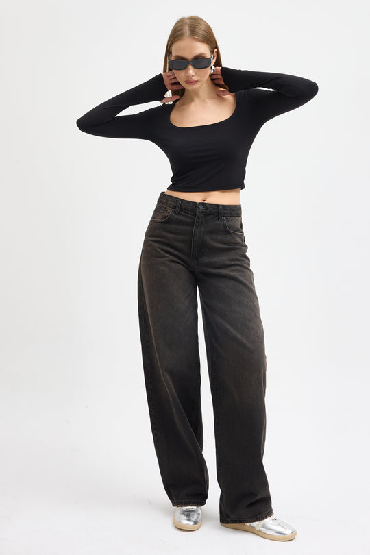 Routines Stretch Crop Top - Black 10133 - ROUTINES