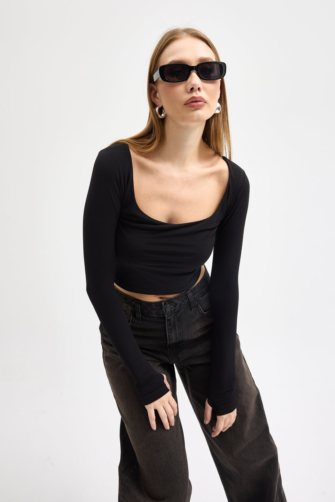 Routines Stretch Crop Top - Black 10133 - ROUTINES