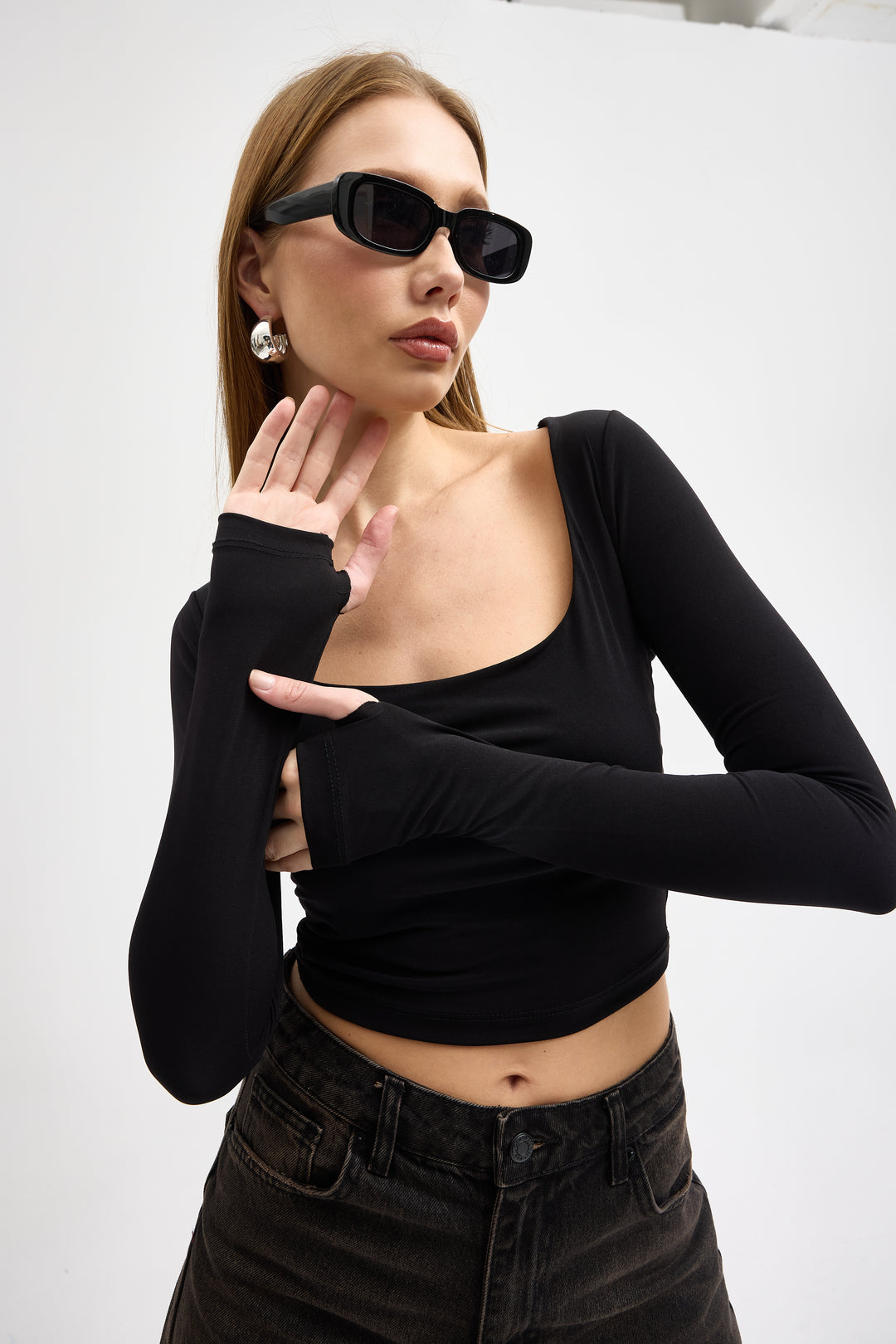 Routines Stretch Crop Top - Black 10133 - ROUTINES