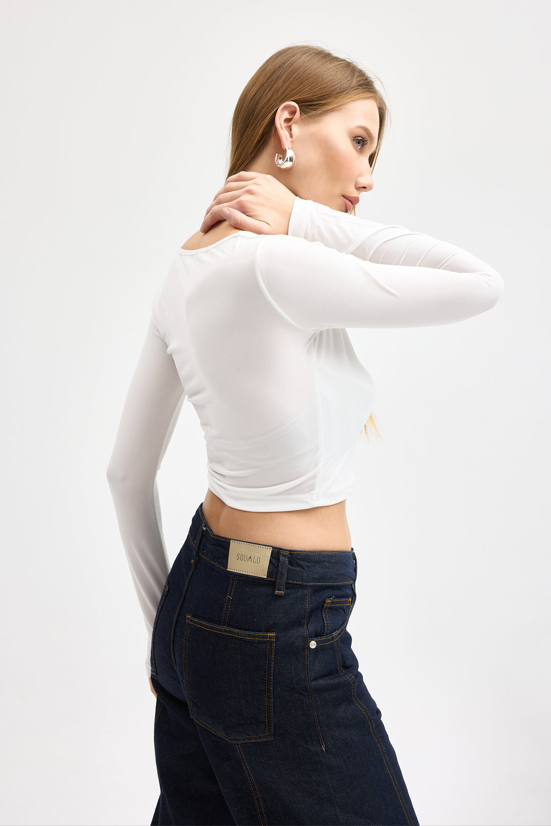 Routines Stretch Crop Top - White 10133 - ROUTINES