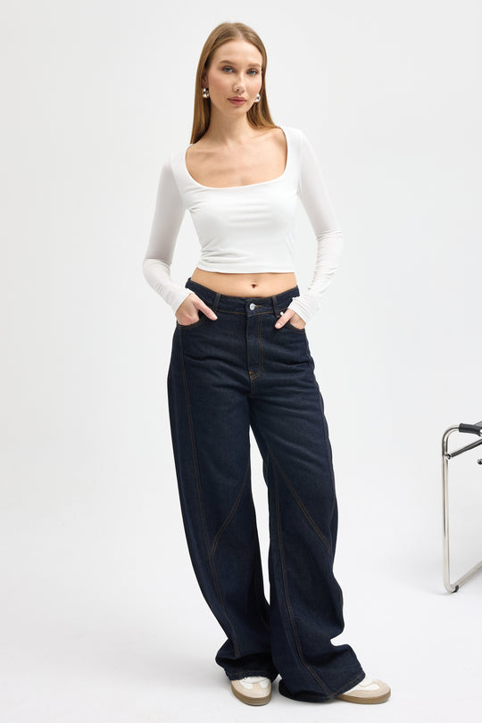 Routines Stretch Crop Top - White 10133 - ROUTINES