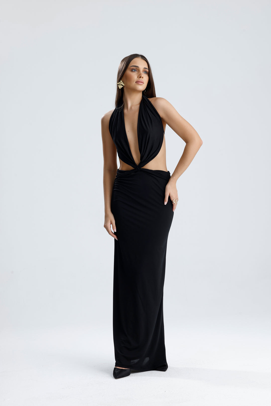 Routines Stretch Cutout Dress - Black 2514 Dress Routines Fashion