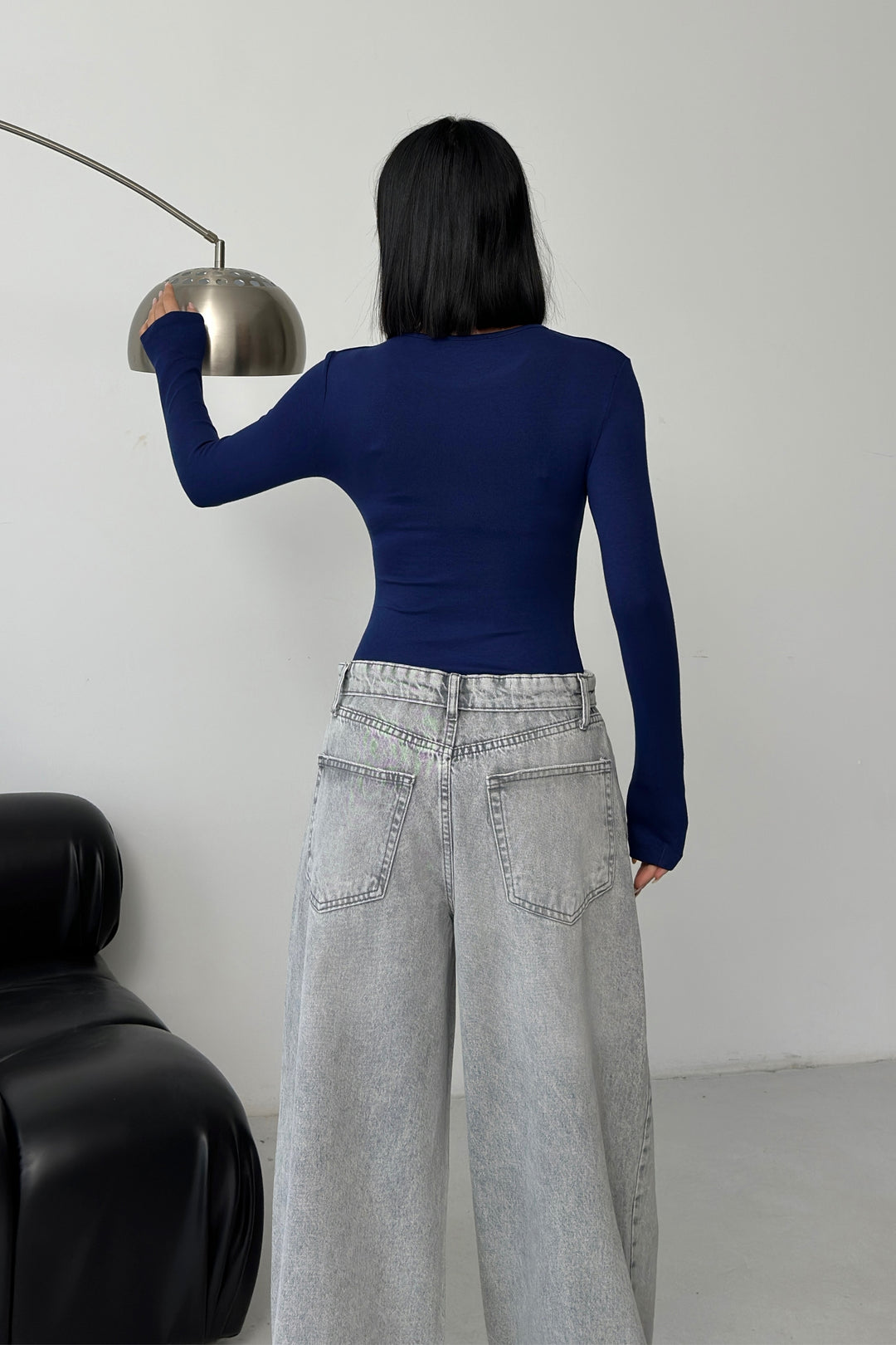 Routines Stretch Longsleeve Bodysuit - Navy Blue 388 Body Routines Fashion