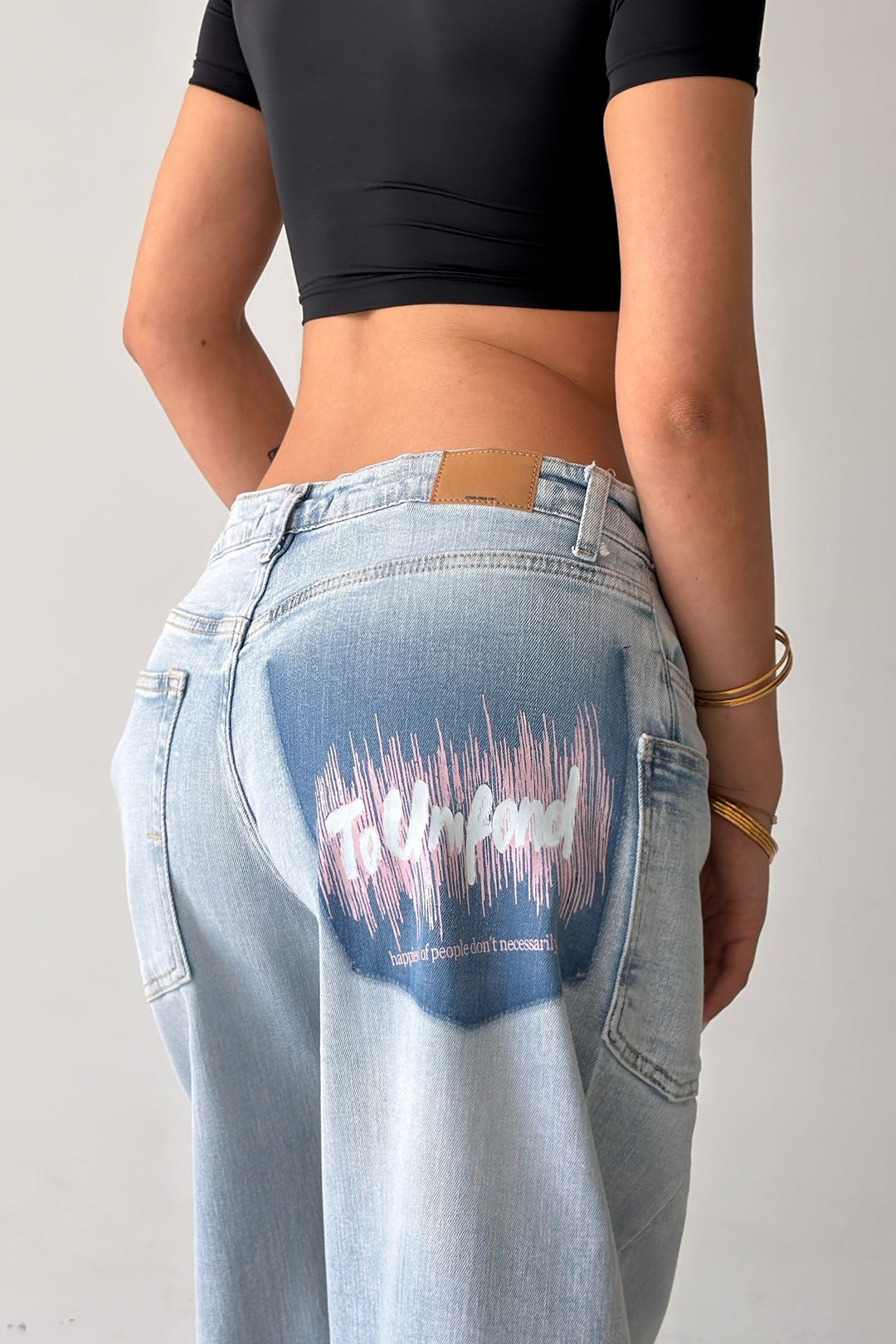 Routines Stretch Mid-waist Balloon Jeans - Light Blue 4970