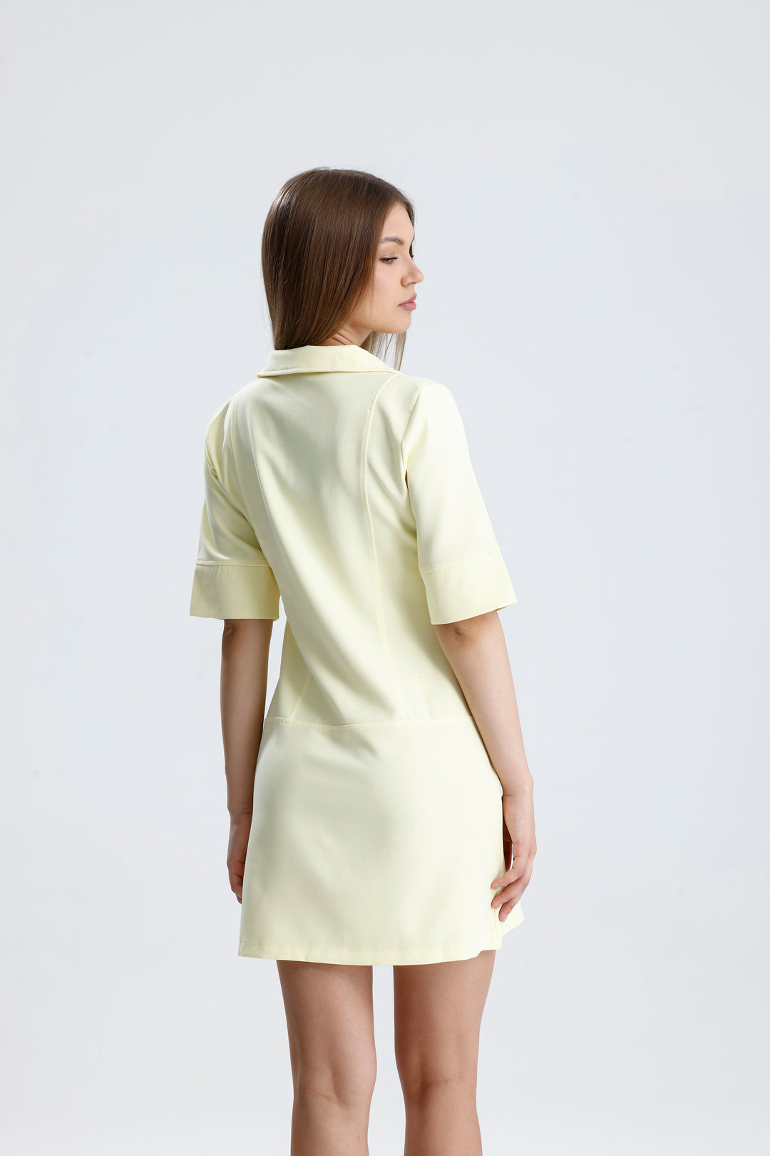Routines Stretch Polo Dress - Butter Yellow 2026 - ROUTINES