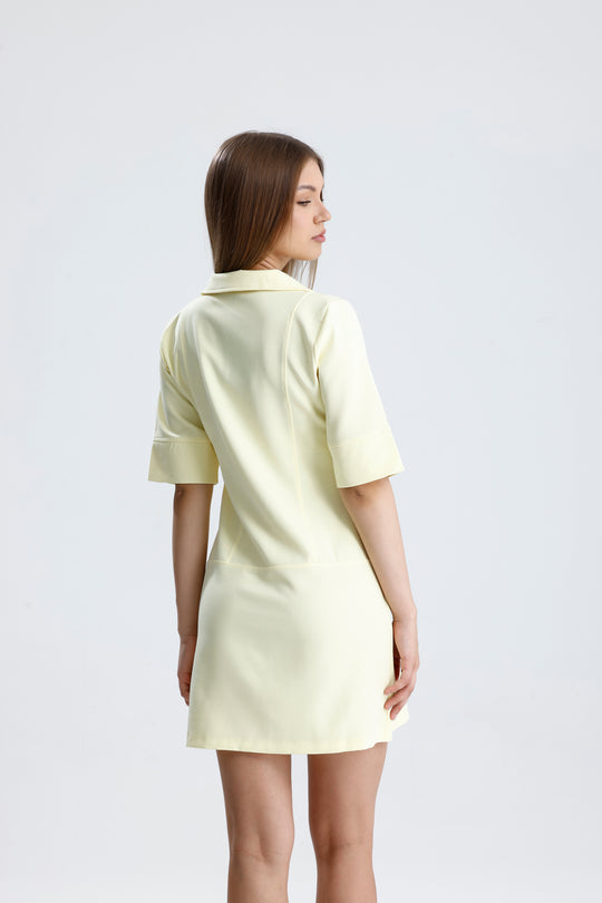 Routines Stretch Polo Dress - Butter Yellow 2026 - ROUTINES