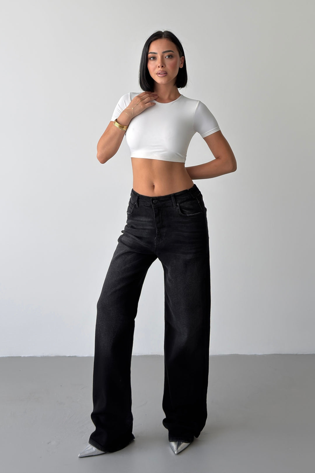Routines Stretch Straight Jeans - Black 4254 - BIG SIZE - ROUTINES