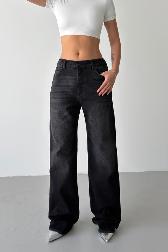 Routines Stretch Straight Jeans - Black 4254 - BIG SIZE - ROUTINES