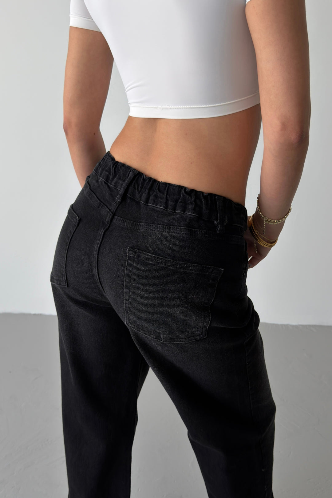 Routines Stretch Straight Jeans - Black 4254 - BIG SIZE - ROUTINES