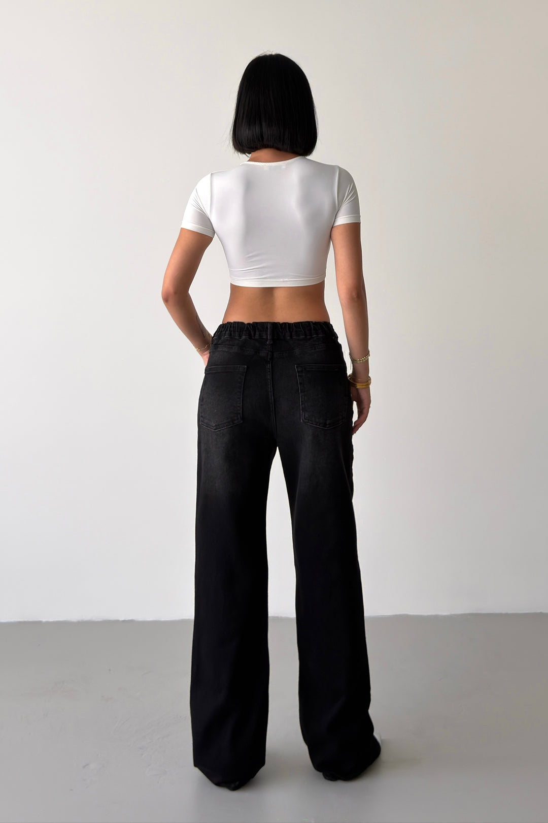Routines Stretch Straight Jeans - Black 4254 - BIG SIZE - ROUTINES