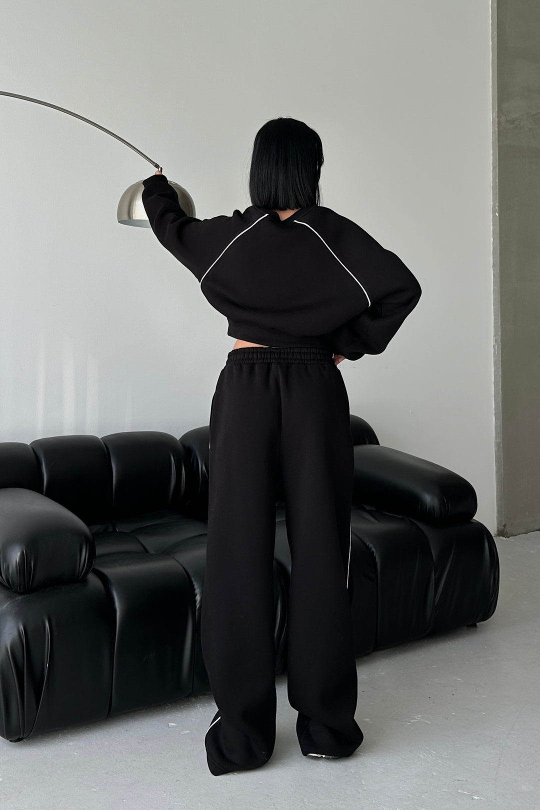 Routines Striped BREATHE Tracksuit - Black 3843 Set Routines Fashion