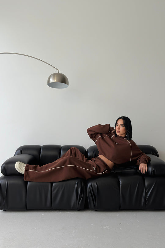 Routines Striped BREATHE Tracksuit - Brown 3844 Set Routines Fashion