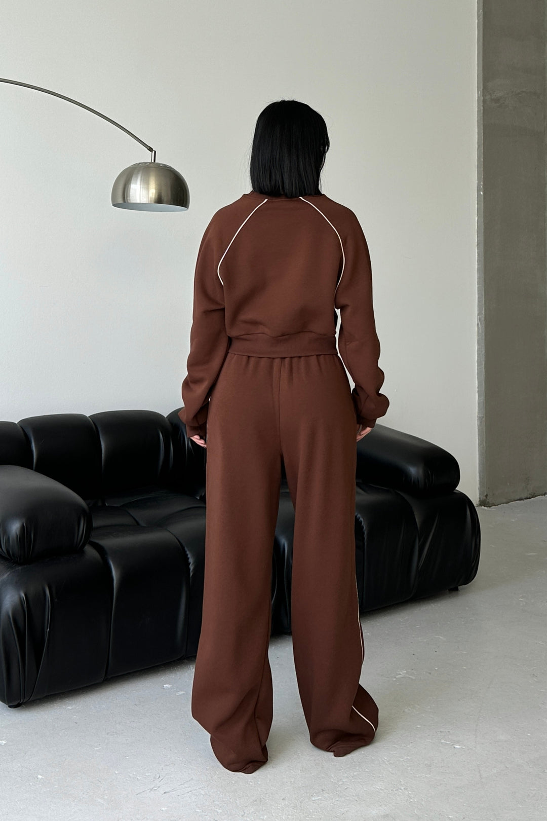 Routines Striped BREATHE Tracksuit - Brown 3844 Set Routines Fashion
