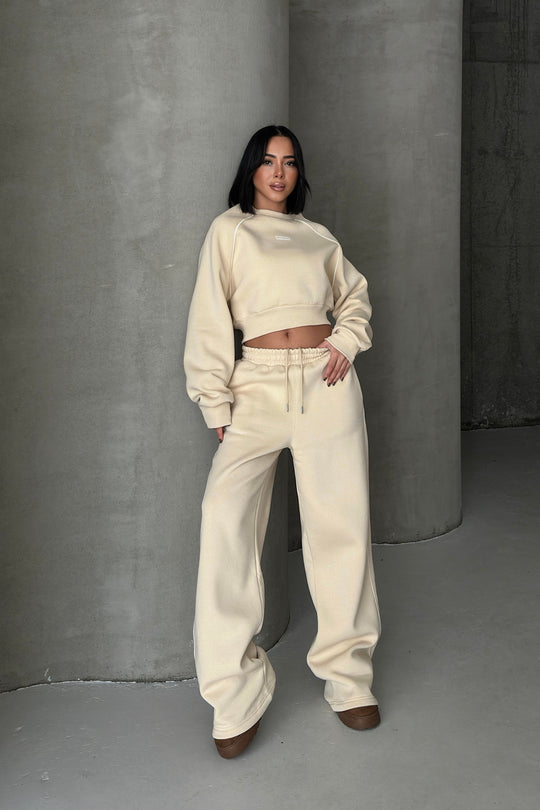 Routines Striped BREATHE Tracksuit - Cream 3846 - ROUTINES