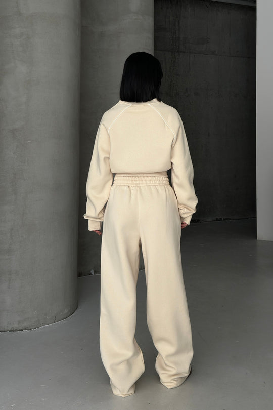 Routines Striped BREATHE Tracksuit - Cream 3846 - ROUTINES